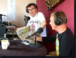 With my co host, great mate and demon oboe colleague Tim Roberts, presenting 'Classic Notes' on www.bakgatradio.co.za