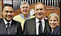 Kevin Kraak, Maestro Richard Cock, Philip Cox and soprano Erin Heisel - Nelspruit recital July 2013